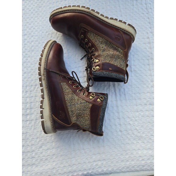 Timberland Harris Tweed Brown Leather mens  Boots size 8 main image 10
